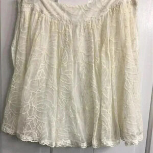 Free People med ivory lace Skirt b1